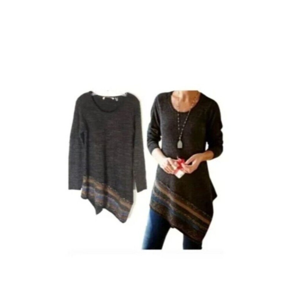 Soft Surroundings Womens Wool Blend Tunic Asymmetrical XS